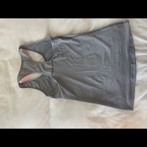 Athletic grey striped top